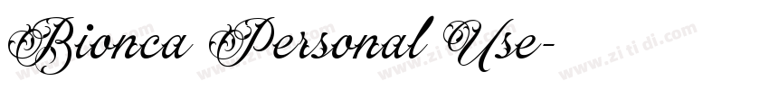 Bionca Personal Use字体转换